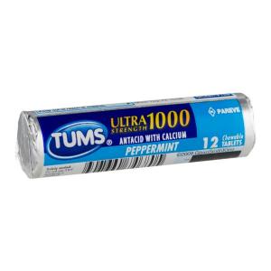Tums Ultra Single Roll Peppermint, 12 Count (24-12 Pack)