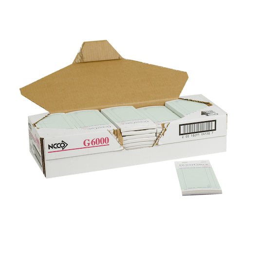 NCCO National Checking Company 2 Part 16 Line Carbon Green Guest Check, 1 x 2500 each Case - DOT product image 8