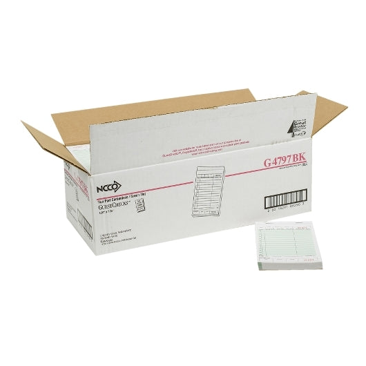 National Checking Guest National Checking 4.25 Inch X 7.25 Inch 2 Part Green Carbonless 13 Line Guest Check, 1 x 2000 - DOT product image 6