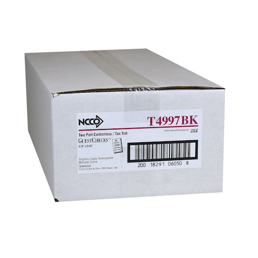 NCCO GUEST CHECK 2 PART CARBONLESS, 1 x 2000 each Case - DOT product image 2