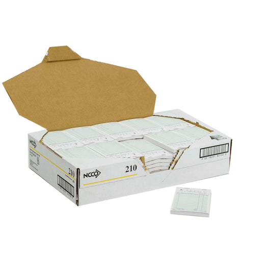 NCCO National Checking 3.5 Inch X 5.5 Inch 1 Part Green 13 Line Guest Check, 100 per Book, 1 x 10000 each Case - DOT product image 7
