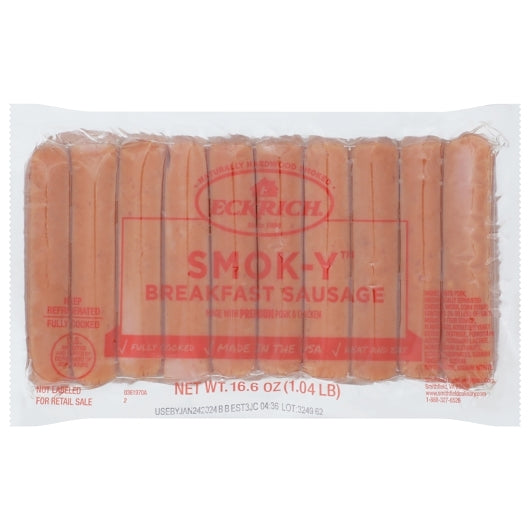 Eckrich Sausage Smokey Original Link, 10 x 1.078 lb Case - DOT product image 2