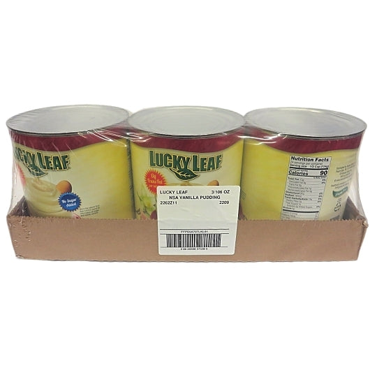 Lucky Leaf VANILLA PUDDING NSA, 3 x 106 oz Case - DOT product image 4