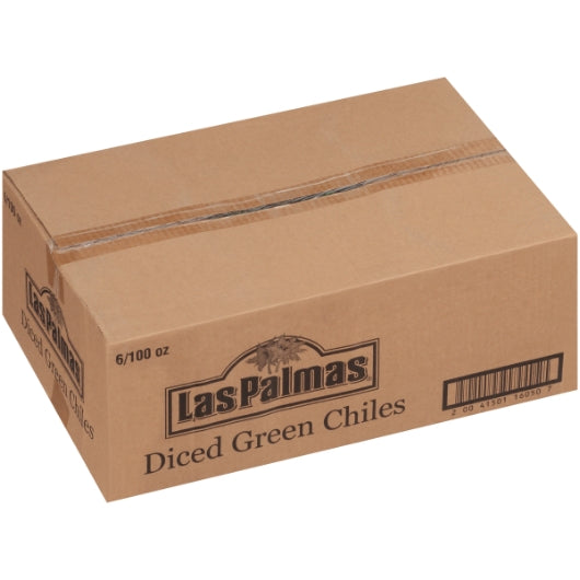 Las Palmas Diced GREEN Chiles, 6 x 100 oz Case - DOT product image 8
