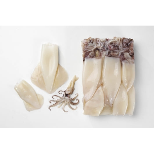 Pana Pesca Traditionally Squid, Loligo, Raw, Frozen, Traditionally Cleaned, Various, Tubes & Tentacles, 5"-8", 4 x 2.5 - DOT product image 6