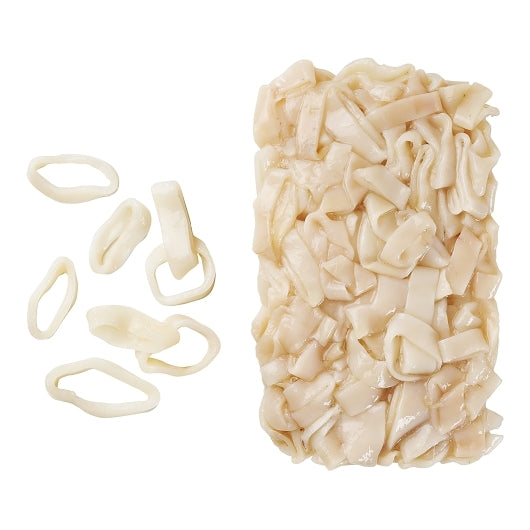 Panapesca Squid, Illex/Arrow, Raw, Frozen, Fully Cleaned, Various, Rings Only, 5/8" Cut, 4 x 2.5 lb Case - DOT product image 2
