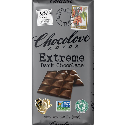 Chocolove Extreme Dark Chocolate Bar, 12 x 12 x 3.2 oz Case - DOT product image 2