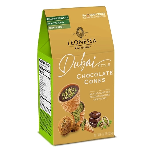 Leonessa Dubai Chocolate Cones Gable Box, 4 x 5 x 4.7 oz Case - Candy & Confections - image 2