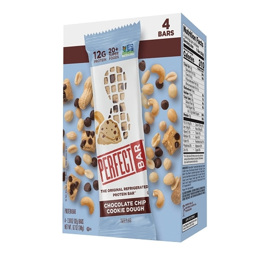 Perfect Bar Chocolate Chip Cookie Dough Bar, 4 x 8.7 oz Case - Snack Bars & Granola Bars - image 2