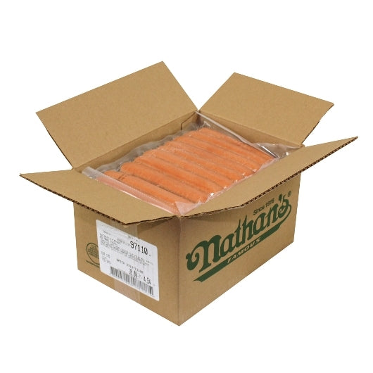 Nathans Famous 8:1 6 Inch Skinless Beef Frank, 1 x 80 each Case - DOT product image 2