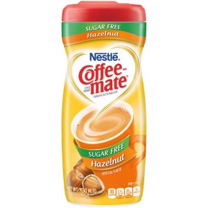 Coffee-Mate Sugar Free Hazelnut Powder Creamer (10.2 Oz./Canister, 6/Case)