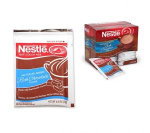 Nestle No Sugar Added Rich Chocolate Flavor Hot Cocoa Mix, 0.28 Ounce -- 180 per case.