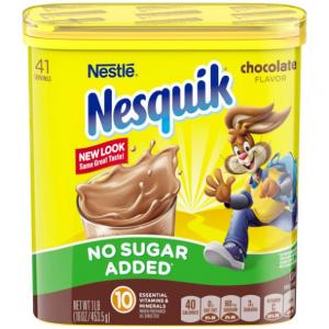 Nesquik Chocolate Powder, No Sugar Added, 16-Ounce Unit (Pack Of 6)