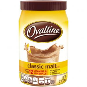 Ovaltine Classic Milk Flavoring Malt Mix, 12 Vitamins & Minerals (12 Oz, 6/Case)