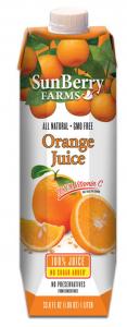 Sunberry Farms 100% Orange Juice, 100% Vitamin C (33. 8 Fl.Oz, 12 Per Case)