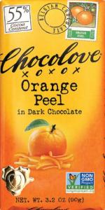 Chocolove Dark Chocolate, Orange Peel, 3.2 Ounce (Pack of 12)