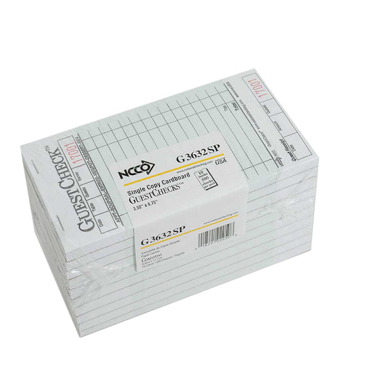 NCCO National Checking 3.5 Inch X 6.75 1 Part Green 13 Line Guest Check, 1 x 2500 each Case - DOT product image 2