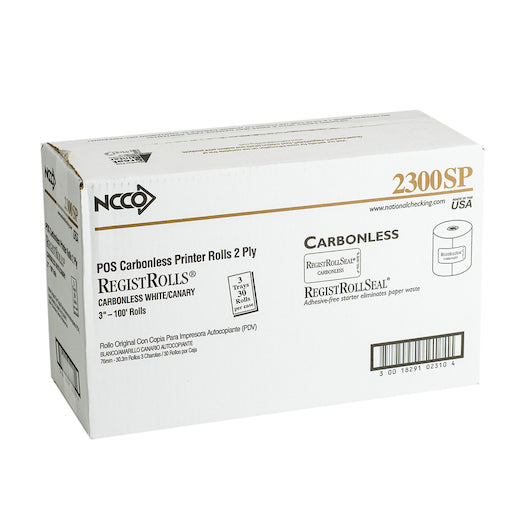 NCCO National Checking Register Roll 3 X 100' 2 Ply Printer Roll, 1 x 30 RL Case - DOT product image 8