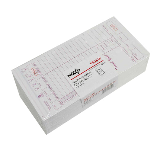 GUESTCHECK MAROON GUEST CHECK NO CARBON 2 PART MAROON, 1 x 2000 each Case - DOT product image 2