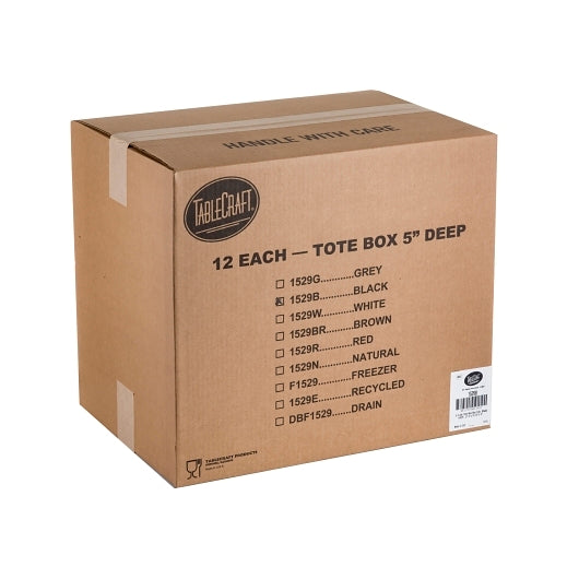 Tablecraft 5 Inch Standard Black Tote Box, 1 x 12 each Case - DOT product image 8