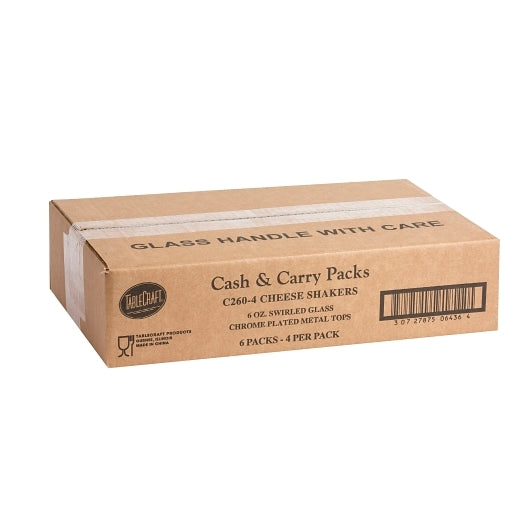 Tablecraft 6 Ounce Cheese Shaker, 6 x 4 ct Case - GS1 closed shipping case image