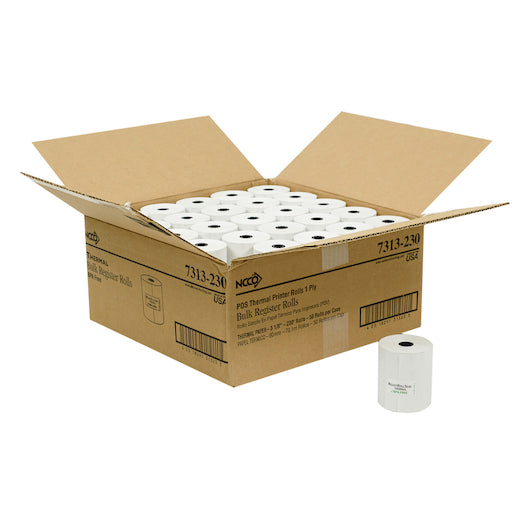 NCCO National Checking Register Roll 3.13 X 230' 1 Ply White Thermal 1-50, 1 x 50 RL Case - DOT product image 7