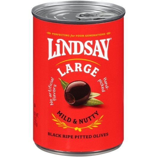 Lindsay Black Pitted Large Domestic Olives Canned, 24 x 6 oz Case - DOT product image 2