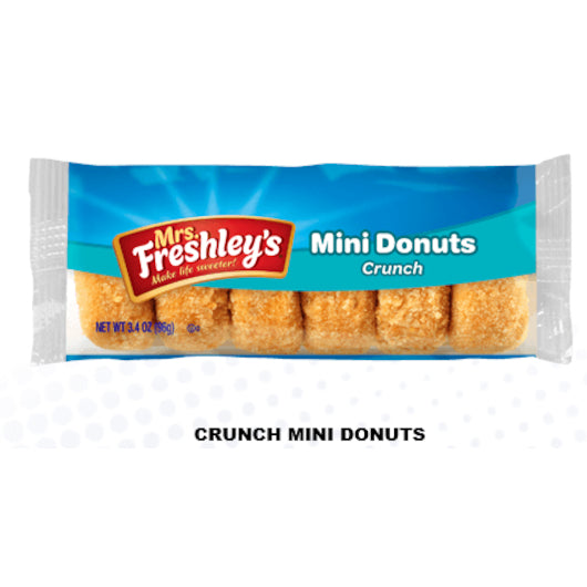 Mrs Freshleys Crunch Mini Donuts, 6 x 12 x 3.4 oz Case - DOT product image 2