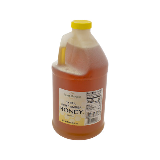 Honey Clover Extra Light Amber Honey Bulk, 4 x 6 lb Case - DOT product image 2