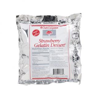 Chefs Companion Strawberry Gelatin Mix, 24 Ounce -- 12 per case.