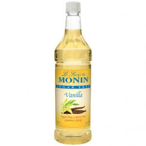 Monin Vanilla Sugar Free Premium Gourmet Flavored Syrup (33.8 Ounce, Pack Of 4)