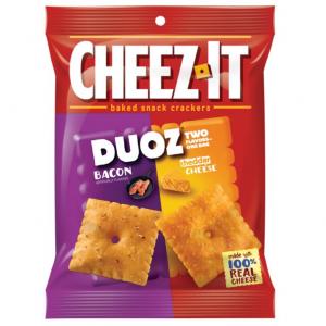 Sunshine Cheez It Duoz Bacon and Cheddar Cheese Crackers, 6 x 4.3 oz Case