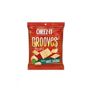 6 PACKS : CHEEZ-IT GROOVES SHARP WHITE CHEDDAR 3.25 oz Each