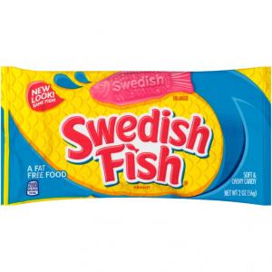 Swedish Fish Red Fish Soft & Chewy Candy, 5-Ounce Bags (Pack of 12)