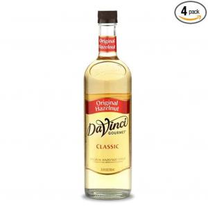 Davinci Gourmet Syrup Original Hazelnut Flavored 750ml (4 Pack)