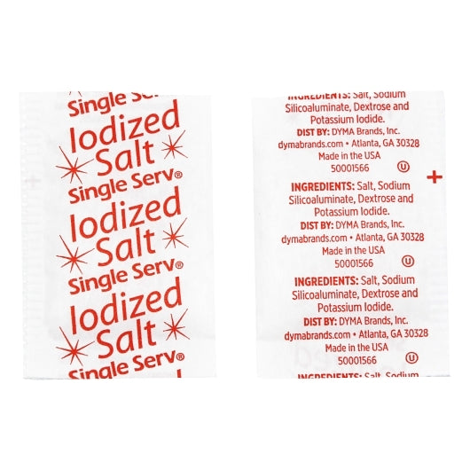 Single Serv Flat Salt Packets, 3000 x 0.6 GR Case - DOT product image 2