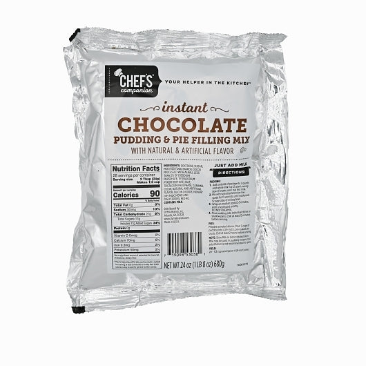 Chefs Companion Chocolate Flavored Instant Pudding Mix & Pie Filling, 12 x 24 oz Case - DOT product image 2