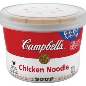 Campbells Microwavable Bowl Chicken Noodle Soup, 15.4000-Ounces