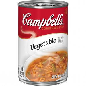 Campbells Condensed Vegetable Soup with Beef Stock - 10.5 oz. can, 12 per case