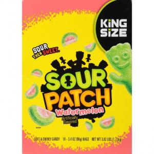 Sour Patch Watermelon Soft and Chewy Candy, 3.4 Ounce - 144/case.