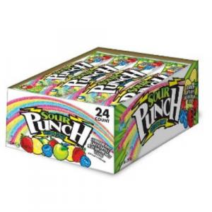 Sour Punch Rainbow Straws Candy, 2 Ounce -- 288 per case.