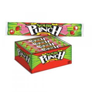 American Licorice Strawberry Sour Punch Straw Candy -- 288/case.