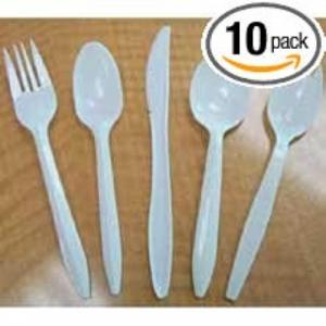 Goldmax Bronze Series White Polypropylene Medium Weight Fork, 12