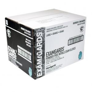 ExamGards Black Large Nitrile Disposable Gloves - 1000 per case.