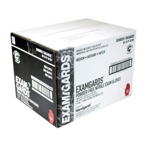 ExamGards Black Medium Nitrile Disposable Gloves - 1000 per case.