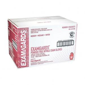 Handgards ExamGards Blue Large Disposable Nitrile Gloves - 1000 per case.