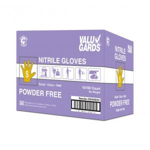 ValuGards Purple Small Disposable Nitrile Gloves - 1000 per case.