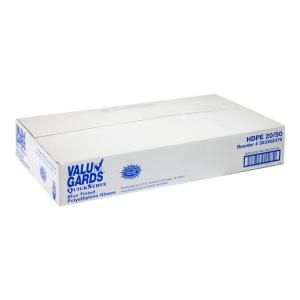 Handgards Quickserve Poly Blue One Size Fits All Disposable Glove - 1000 per case.