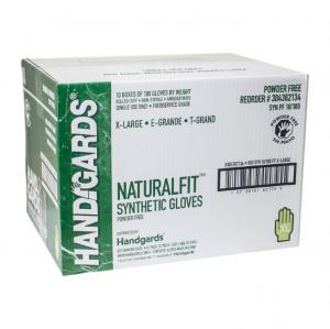 Handgards Extra Large White Synthetic Disposable Glove - 10 per case.