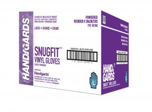 Handgards Disposable Large Powdered Vinyl Gloves, 10 Cs -100 Each